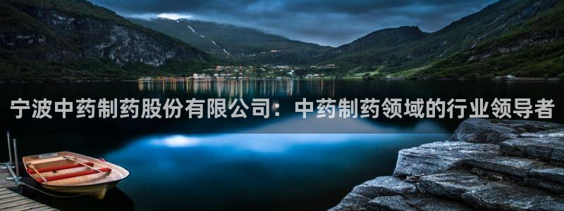 ag九游老哥俱乐部：宁波中药制药股份有限公司：中药制药领域的行业领导者