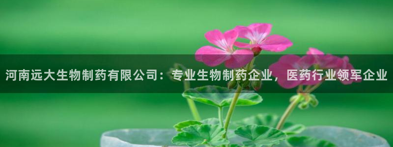 九游会老哥俱乐部：河南远大生物制药有限公司：专业生物制药企业，医药行业领军企业