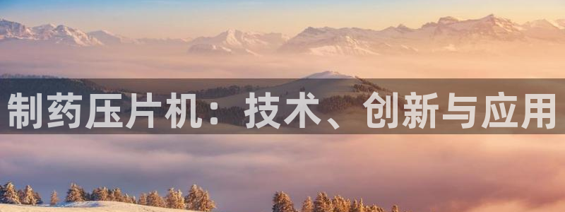 ag九游老哥俱乐部：制药压片机：技术、创新与应用