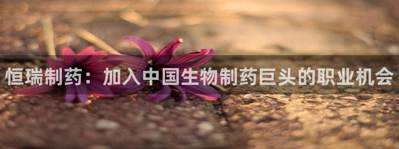 九游老哥俱乐部官网登录不了：恒瑞制药：加入中国生物制药巨头的职业机会