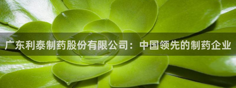 九游老哥俱乐部官网登录：广东利泰制药股份有限公司：中国领先的制药企业