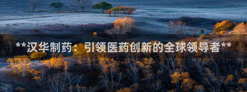 九游老哥俱乐部官网登录网址：**汉华制药：引领医药创新的全球领导者**