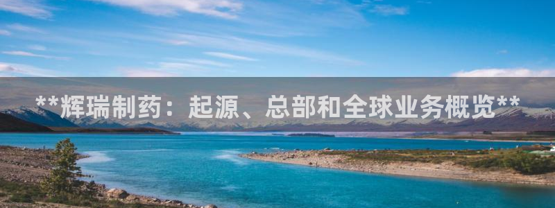 ag九游老哥俱乐部：**辉瑞制药：起源、总部和全球业务概览**