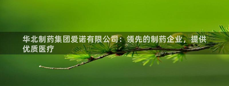 九游会老哥俱乐部官网首页论坛：华北制药集团爱诺有限公司：领先的制药企业，提供
优质医疗