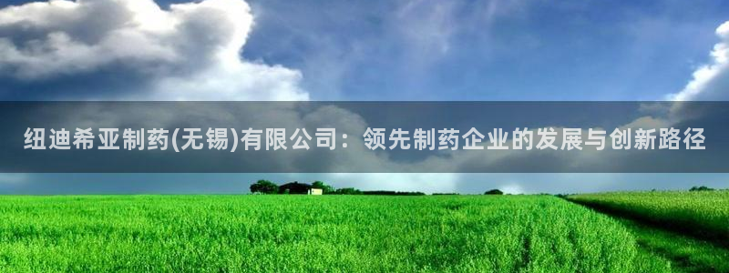 九游会老哥：纽迪希亚制药(无锡)有限公司：领先制药企业的发展与创新路径